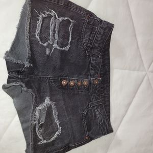 Black size 7 jeans shorts